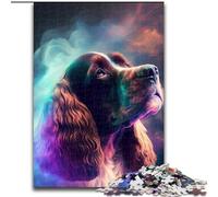 1000 Pieces Puzzle Gifts Cocker Spaniel Nebula 1000 Piece Jigsaw Puzzles for Adults Ideal for Home & Office Decor, for Birthday (Szie 26x38 cm)