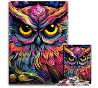 1000 Pieces Puzzle Gifts Color Owl Puzzles for Adults Relax & Challenge, Colorful Home Decor Art, for Friends 26X38CM/10.23x14.96inch