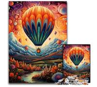 1000 Pieces Puzzle Gifts Colorful Art Hot Air Balloon Puzzles for Adults Relax & Challenge, Colorful Home Decor Art, for Friends 26X38CM/10.23x14.96inch