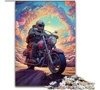 1000 Pieces Puzzle Gifts Colorful Art Motorcycle Puzzles for Adults Brain Teaser Game for Teenagers, Perfect size : 26x38cm