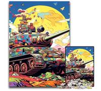 1000 Pieces Puzzle Gifts Colorful Art Tank Puzzles for Adults Relax & Challenge, Colorful Home Decor Art, for Friends 50x75CM/19.68x29.52inch