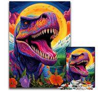 1000 Pieces Puzzle Gifts Colorful Dinosaur Puzzles for Adults Relax & Challenge, Colorful Home Decor Art, for Friends 26X38CM/10.23x14.96inch