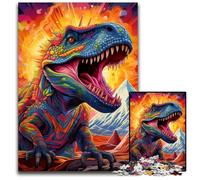 1000 Pieces Puzzle Gifts Colorful Dinosaur Puzzles for Adults Relax & Challenge, Colorful Home Decor Art, for Friends 50x75CM/19.68x29.52inch