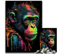 1000 Pieces Puzzle Gifts Colorful Monkey Animals Puzzles for Adults Challenging Brain TeaserRelaxing Toy for Teenagers 1000 PCS(38x26cm)
