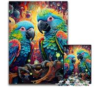 1000 Pieces Puzzle Gifts Colorful Parrot Puzzles for Adults Relax & Challenge, Colorful Home Decor Art, for Friends 26X38CM/10.23x14.96inch