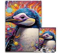 1000 Pieces Puzzle Gifts Colorful Penguin Puzzles for Adults Relax & Challenge, Colorful Home Decor Art, for Friends 50x75CM/19.68x29.52inch