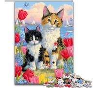 1000 Pieces Puzzle Gifts Couple Cats Puzzles 1000 Pieces for Adults Ideal Holiday Or Birthday Gift, Party Game Toy (size 26x38cm)