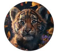1000 Pieces Puzzle Gifts Cute Little Tiger Cub spherical Jigsaw Puzzle Premium?100% Recycled?Board? 67.5x67.5cm