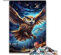 1000 Pieces Puzzle Gifts Fantasy Art Owl Jigsaw Puzzles 1000 Pieces for Adults Challenging Brain Teaser for Teenagers, Family Fun, DIY Home Decor Gift size : 38x26cm