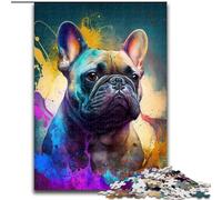 1000 Pieces Puzzle Gifts Fantasy Bulldog cardboard Jigsaw Puzzles for Adults with Family Interactive Game, for Ages 14+ (Size 26x38cm)