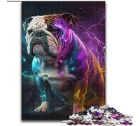 1000 Pieces Puzzle Gifts Fantasy Bulldog Jigsaw Puzzles for Adults Educational & Fun Indoor Game for Home Decor (Szie 50x75 cm)