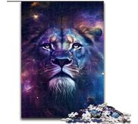 1000 Pieces Puzzle Gifts Fantasy Lion Wooden Jigsaw size 50x75cm Ideal for Lover, Perfect Christmas, New Year, Valentine's Gift