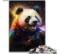 1000 Pieces Puzzle Gifts Fantasy Panda 1000 Piece Jigsaw Puzzle Family Interaction & Fun Gift, Vibrant Abstract Design (Size 38x26cm)