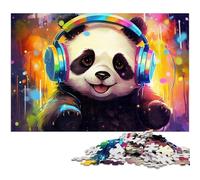 1000 Pieces Puzzle Gifts Fantasy Panda Wooden Jigsaw Puzzles for Adults for Family And Friends, Suitable for Ages 14+ 50x75CM/19.68x29.52inch