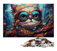 1000 Pieces Puzzle Gifts Fantasy Panda Wooden Jigsaw Puzzles for Adults for Family And Friends, Suitable for Ages 14+ 50x75CM/19.68x29.52inch