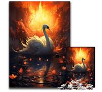 1000 Pieces Puzzle Gifts Flame Lake SwanPuzzles for Adults Challenging Brain TeaserRelaxing Toy for Teenagers 1000 PCS(38x26cm)