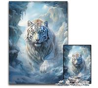 1000 Pieces Puzzle Gifts Frozen Tiger in Ice World Puzzles for Adults Challenging Brain TeaserRelaxing Toy for Teenagers 1000 PCS(75x50cm)