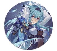 1000 Pieces Puzzle Gifts Genshin Impact Eula Lawrence Round Jigsaw Puzzle 1000 Pieces DIY Art Decor, 67.5x67.5cm