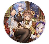 1000 Pieces Puzzle Gifts Genshin Impact Qiqi Round Jigsaw Puzzle 1000 Pieces DIY Art Decor, 67.5x67.5cm