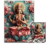 1000 Pieces Puzzle Gifts Hindu God Lakshmi Jigsaw Puzzles for Adults for Teenagers Family Fun DIY Brain Teaser Game Gift 1000 PCS(38x26cm)