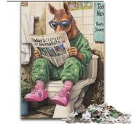 1000 Pieces Puzzle Gifts Horse Go Toilet Wooden Jigsaw Puzzles for Adults size : 50x75cm Brain Teaser, Adult Game, Family Interactive Activity