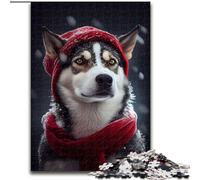 1000 Pieces Puzzle Gifts Husky Snow cardboard Jigsaw size 26x38cm Brain Teaser Game, Interactive Family Game, Suitable for Ages 14+
