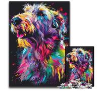 1000 Pieces Puzzle Gifts Irish Wolfhound Dog Art Wooden Jigsaw Puzzles for Adults Challenging Brain Teaser for Teenagers, Family Game Night Fun 50x75CM/19.68x29.52inch