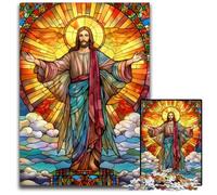 1000 Pieces Puzzle Gifts Jesus in The Sky Puzzles for Adults Relax & Challenge, Colorful Home Decor Art, for Friends 26X38CM/10.23x14.96inch