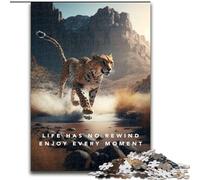 1000 Pieces Puzzle Gifts Life Has No Rewind Difficult Puzzles for Adults size 26x38cm Brain Teaser & Home Decor, Perfect