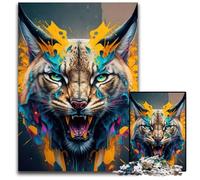 1000 Pieces Puzzle Gifts LYNX Panorama Set Middle Wooden Puzzles Adult Game Gift Family Interactive Game Brain Challenge Gift 1000 PCS(75x50cm)