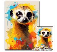 1000 Pieces Puzzle Gifts Meerkat Colorful Wooden Jigsaw Puzzles for Adults Family Activity Brain Teaser Home Decor 1000 PCS(38x26cm)