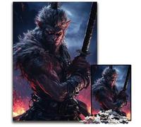 1000 Pieces Puzzle Gifts Monkey King with Sword Puzzles for Adults Intricate Design for Teenagers DIY Decor And BrainBoosting Fun 1000 PCS(38x26cm)