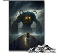 1000 Pieces Puzzle Gifts Monster Invasion Impossible Jigsaw Puzzles for Adults for Teenagers, Couples, And Friends for Birthdays, Christmas size 50x75cm
