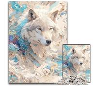 1000 Pieces Puzzle Gifts Mystic Wolf Impossible Jigsaw Puzzles for Adults for Family And Friends Suitable for Ages 14 1000 PCS(75x50cm)