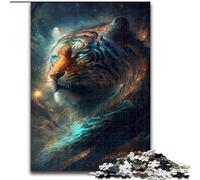 1000 Pieces Puzzle Gifts Nebula Tiger Jigsaw Puzzles size 50x75cm Ideal for Lover, Perfect Christmas, New Year, Valentine's Gift