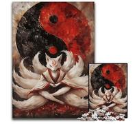 1000 Pieces Puzzle Gifts NineTailed Fox Yin Yang Impossible Jigsaw Puzzles for Adults for Family And Friends Suitable for Ages 14 1000 PCS(38x26cm)