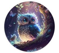 1000 Pieces Puzzle Gifts Owl Quaint Cardboard Jigsaw for Birthdays, Holidays, And Home Decor (67.5x67.5cm)