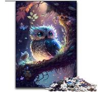 1000 Pieces Puzzle Gifts Owl Quaint Wooden Jigsaw size 50x75cm Challenging Brain Teaser for Teenagers, Family Game Night Fun