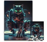 1000 Pieces Puzzle Gifts P Predatorpaws Ninja Cat Difficult Puzazles for Adults for Home DecorHoliday Fun 1000 PCS(75x50cm)