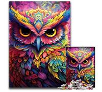 1000 Pieces Puzzle Gifts Pink Owl Puzzles for Adults Relax & Challenge, Colorful Home Decor Art, for Friends 50x75CM/19.68x29.52inch