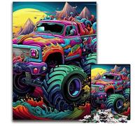 1000 Pieces Puzzle Gifts Psychedelic Truck Puzzles for Adults Relax & Challenge, Colorful Home Decor Art, for Friends 50x75CM/19.68x29.52inch