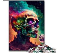 1000 Pieces Puzzle Gifts Psycho Skull cardboard Jigsaw Puzzles for Adults size 26x38cm Home Activity for Holidays, Birthdays, And Family Game Nights