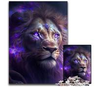 1000 Pieces Puzzle Gifts Purple Lion Impossible Jigsaw Puzzles for Adults for Holidays, Birthdays, And Family Game Nights 50x75CM/19.68x29.52inch