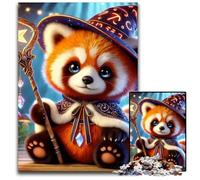 1000 Pieces Puzzle Gifts Red Panda Wizard MagicImpossible Jigsaw Puzzles for Adults for Teenagers Couples And Friends for Birthdays Christmas 1000 PCS(75x50cm)