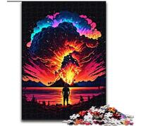 1000 Pieces Puzzle Gifts Sky on Fire Difficult Puzzles for Adults size 50x75cm Perfect Home Or Office Decor, Ideal