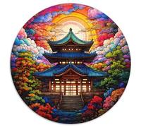 1000 Pieces Puzzle Gifts Stained Glass Tower Puzzle 1000 Pieces Jigsaw Brain Teaser Game,Interactive Family Game,Suitable for Ages 14+ (67.5x67.5cm)