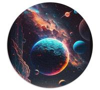 1000 Pieces Puzzle Gifts Strange Universe 1000 Piece Round Puzzle Challenging Brain Teaser for Teenagers, Family Game Night Fun (Size 67.5x67.5cm)
