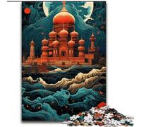 1000 Pieces Puzzle Gifts Taj Mahal Sailing on Wave Jigsaw Puzzles for Adults 1000 for Birthdays, Holidays, And Special Occasions size 50x75cm