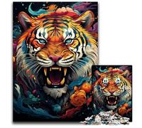 1000 Pieces Puzzle Gifts The Colorful And Psychedelic King of Beasts Puzzles for Adults Educational Activity for Cognitive Skills Cognitive Skill Improvement 1000 PCS(75x50cm)