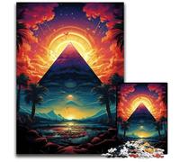 1000 Pieces Puzzle Gifts The Colorful Psychedelia of Egypt’s Space Desert Wooden Puzzles for Teenagers & Family Fun - DIY Brain Teaser Game Gift 1000 PCS(75x50cm)